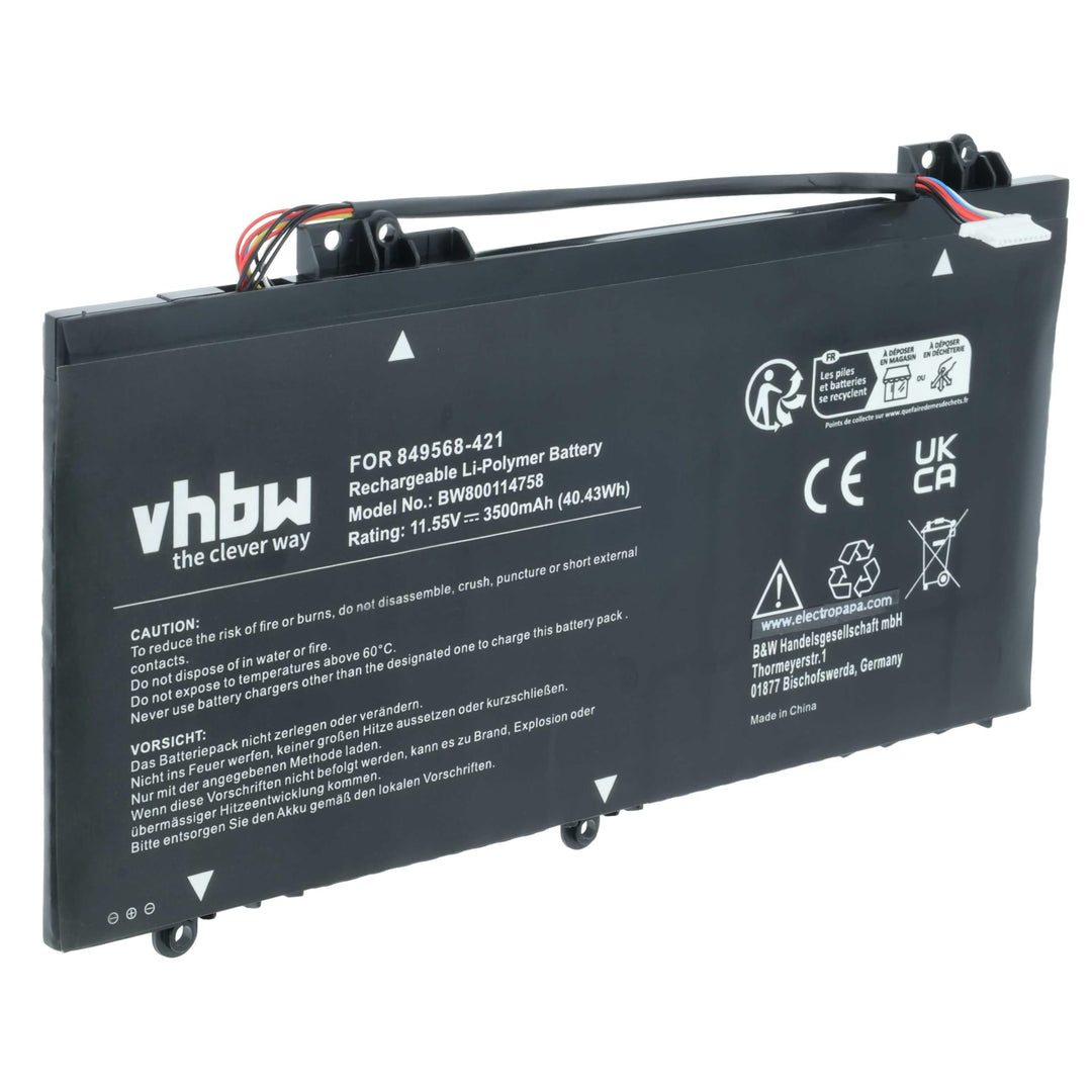 vhbw Akku kompatibel mit HP Pavilion 14-AL114NF, 14-AL114TU, 14-AL115NA, 14-AL115NF, 14-AL115TU Note