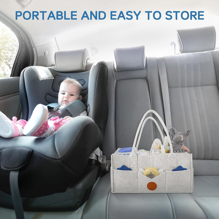 Maliton Wickeltisch Organizer, Baby Windel Caddy Newborn Essentials, Robuster Tragbarer Filztasche,