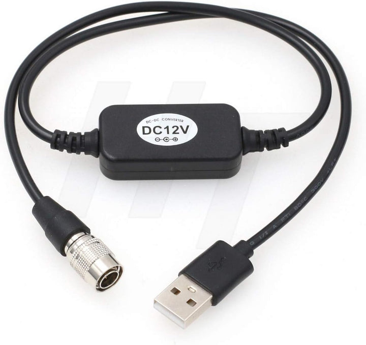 HangTon PowerBank 5 V 2 A USB auf Hirose 4 Pin Stecker 12 V DC Stromkabel für Zoom F4 F8 F8N Zaxcom