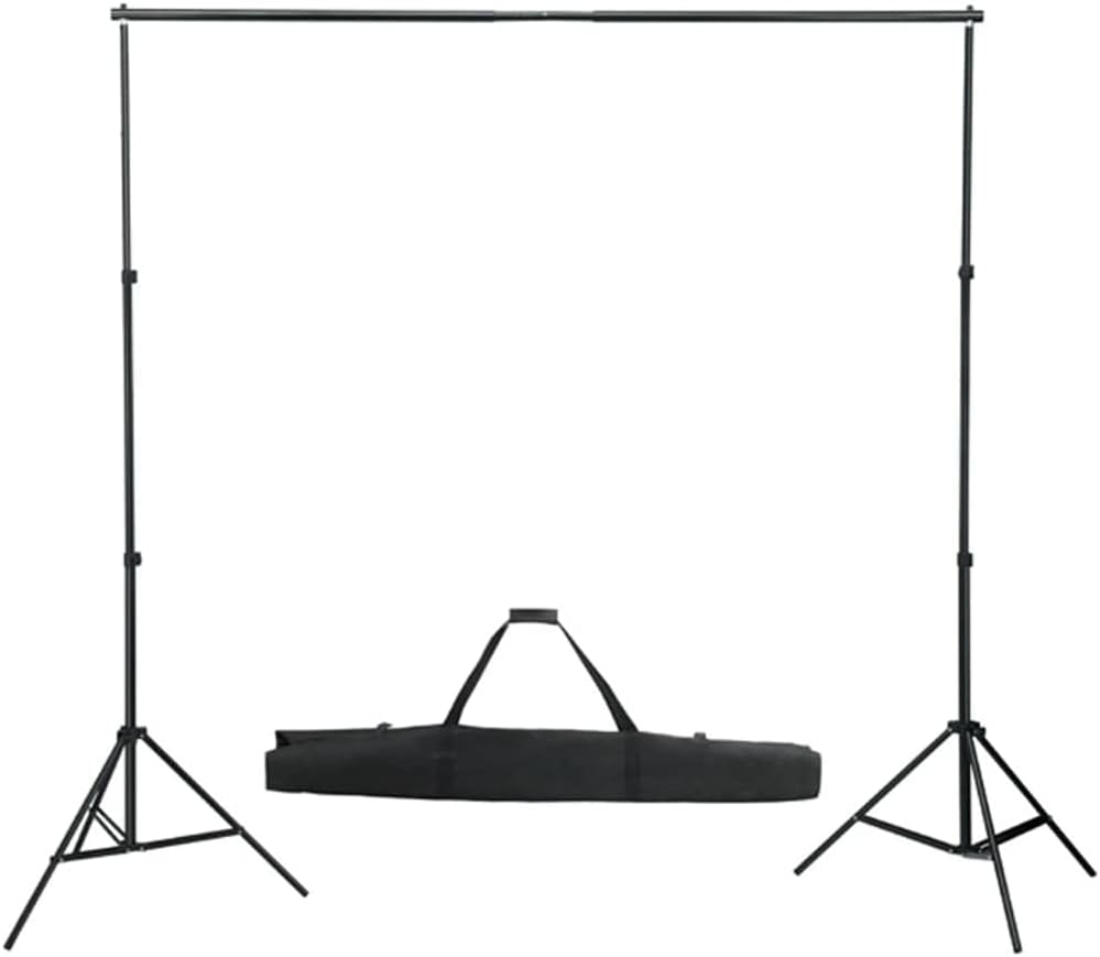 Fotostudio-Set mit 3 Studiolampen, 84 cm Schirmen, verstellbarem Hintergrundsystem, 5-in-1 Reflektor