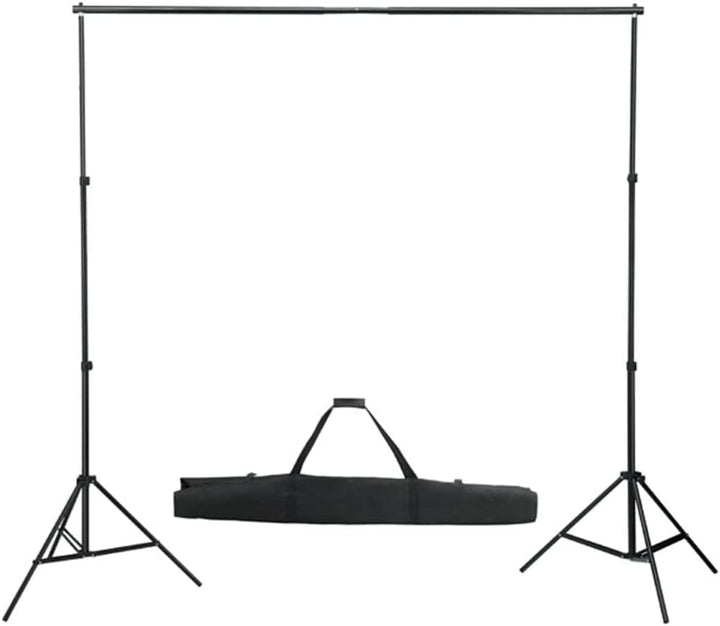 Fotostudio-Set mit 3 Studiolampen, 84 cm Schirmen, verstellbarem Hintergrundsystem, 5-in-1 Reflektor
