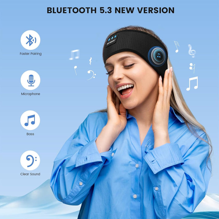 Schlafkopfhörer Bluetooth,Schlaf Kopfhörer Stirnband Bluetooth 5.4 Kopfhörer Geschenk für Männer/Fra