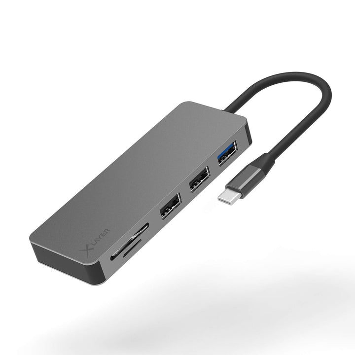 Xlayer USB C Hub MULTIPORT Adapter HDMI SD 4K Docking Station 3.0 Kabel kompatibel für MacBook Pro/A