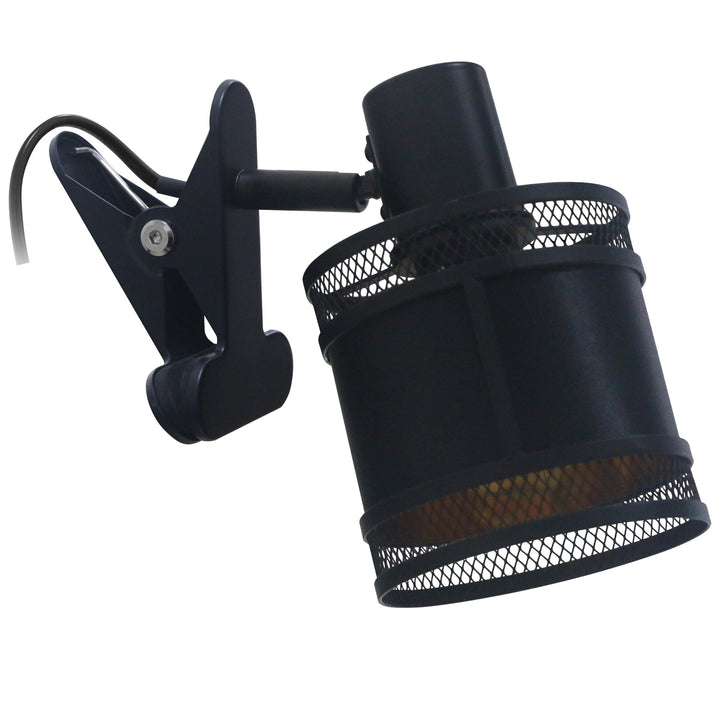 REV – Klemmlampe im angesagten Vintage-Look mit E14 Fassung in schwarz – Leselampe Bett IP20 schwenk