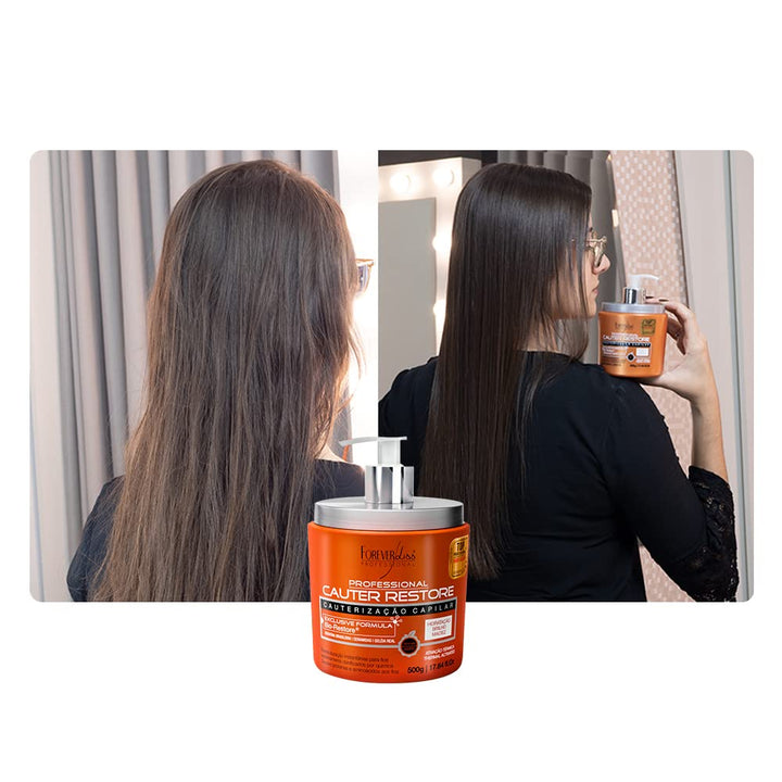 Forever Liss Cauter Restore Formaldehyde-free Treatment Cauterização Capilar 500g/17.6 oz