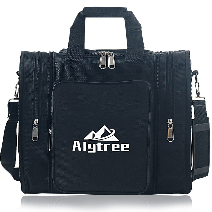 Non-Collapse Bowling Bag, Bowling Ball Bag with 2 Retractable Pockets, Adjustable Bowling Tote Bag w
