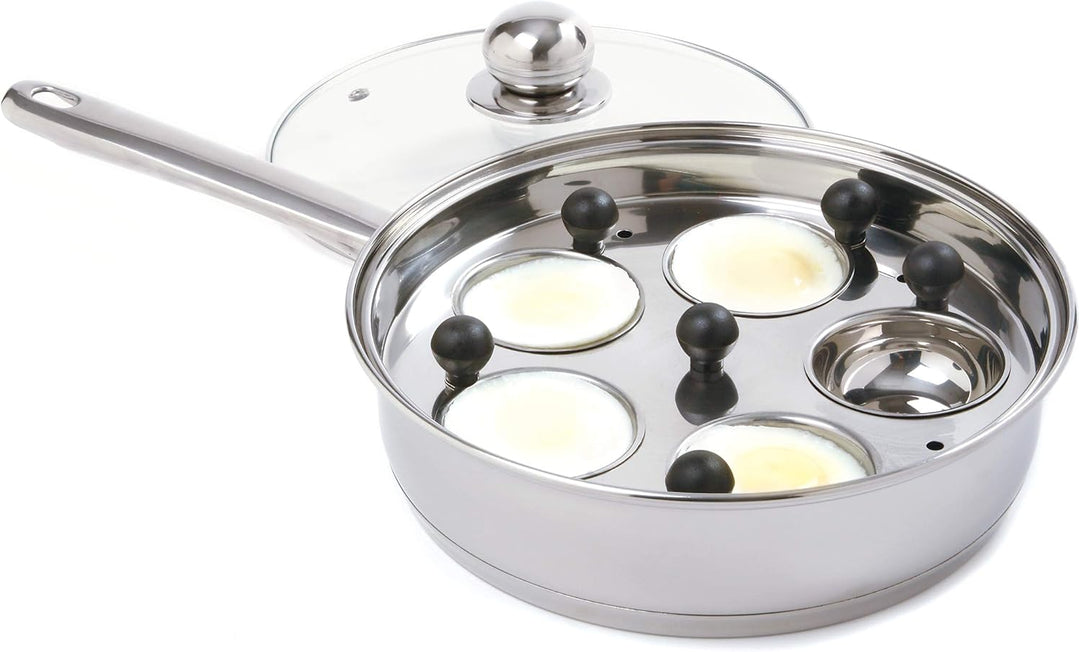 Norpro Pochierer / Bratpfanne, Edelstahl, 25,4 cm, silberfarben