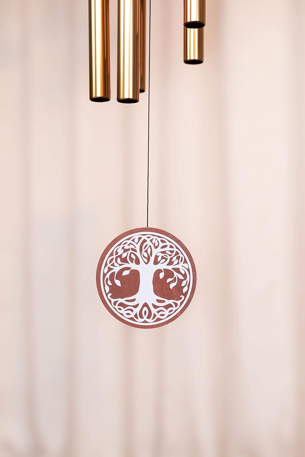 Sonic Energy Tree of Life Meditation Chime – Windspiel mit 5 Klangstäben (432 Hz) – für Garten u. En