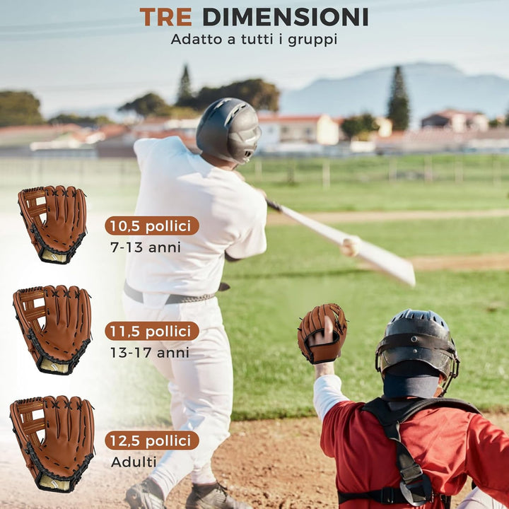 LeapBeast Baseball Handschuhe, Softball Handschuhe mit 1 Ball, Baseball Training Wettbewerb Handschu