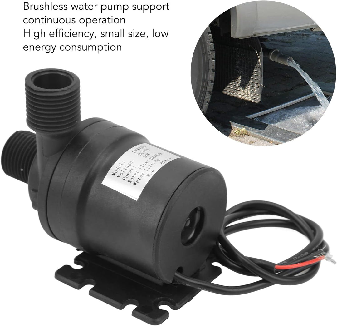 Keenso DC 12 V Bürstenlose Wasserpumpe, 30 W 8 M Tauchpumpe IP68 Wasserdicht für Wasserzirkulationss