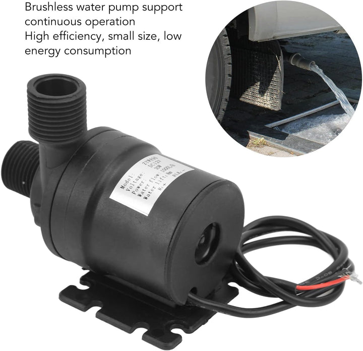 Keenso DC 12 V Bürstenlose Wasserpumpe, 30 W 8 M Tauchpumpe IP68 Wasserdicht für Wasserzirkulationss