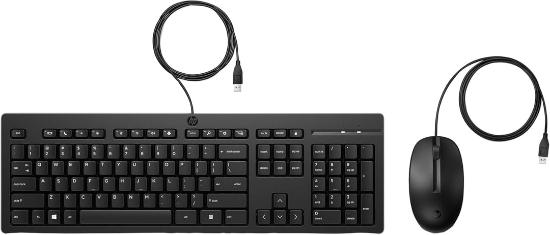HP 225 - Tastatur-und-Maus-Set - 100% - Full Size - USB - QWERTZ - Deutsch - Schwarz