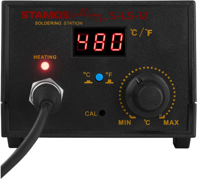 Stamos Soldering S-LS-12 Lötstation 65 W Lötkolben 60 W digital 480 °C Temperatur LED Lötspitzen