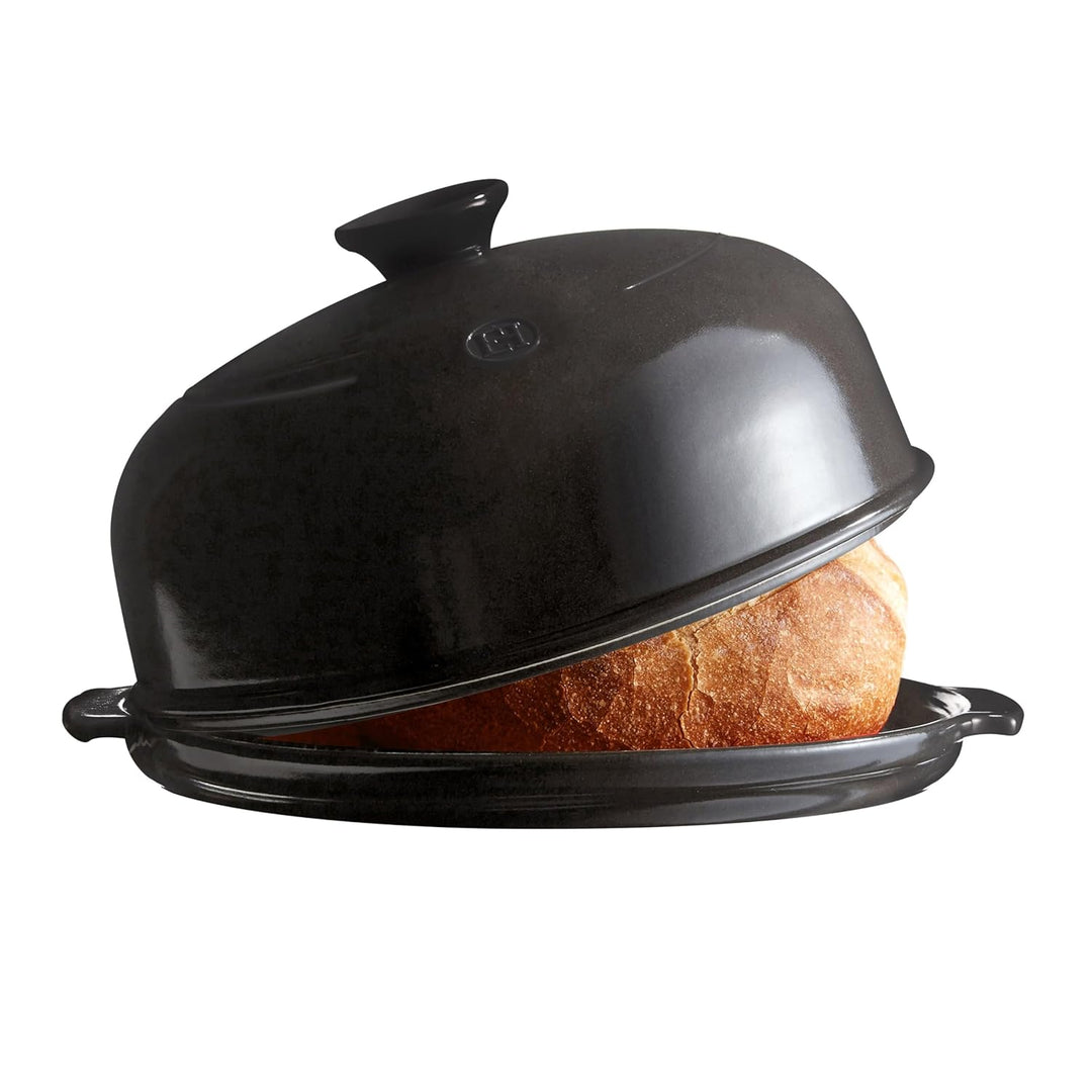 Interhal Brot Glocke, Keramik, Kohle, 28.5x28.5x16.5 cm Zeichenkohle, Zeichenkohle