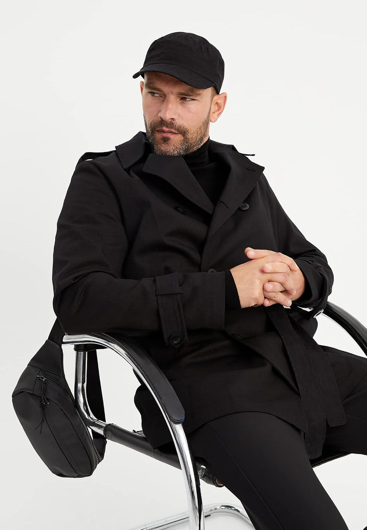 Leif Nelson Trenchcoat Herren kurze Jacke Kurzmantel Halbmantel Business Übergangsjacke Männer Lange