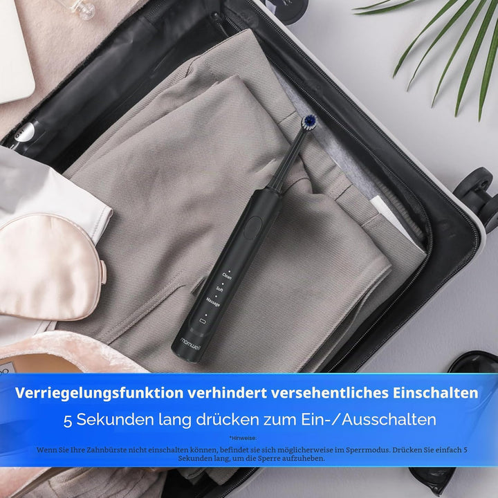 Mornwell Elektrische Zahnbürste Rotierende Zahnbürsten 3 Modi Wiederaufladbare Spin-Zahnbürsten mit