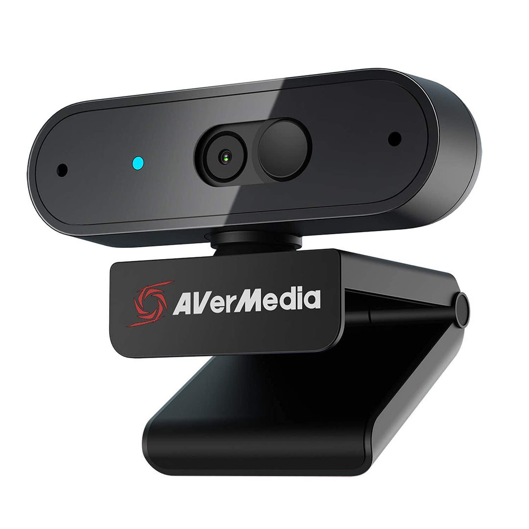 AVerMedia PW310P Webcam, Webcam Cover, 1080p / 30fps Video Chat und Aufnahme, Plug & Play, Mikrofone