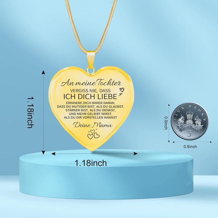 HAYOUWAY Geschenke für Frauen Tochter Mädchen Kette Herz Halskette für Damen, Mutter An Meine Tochte