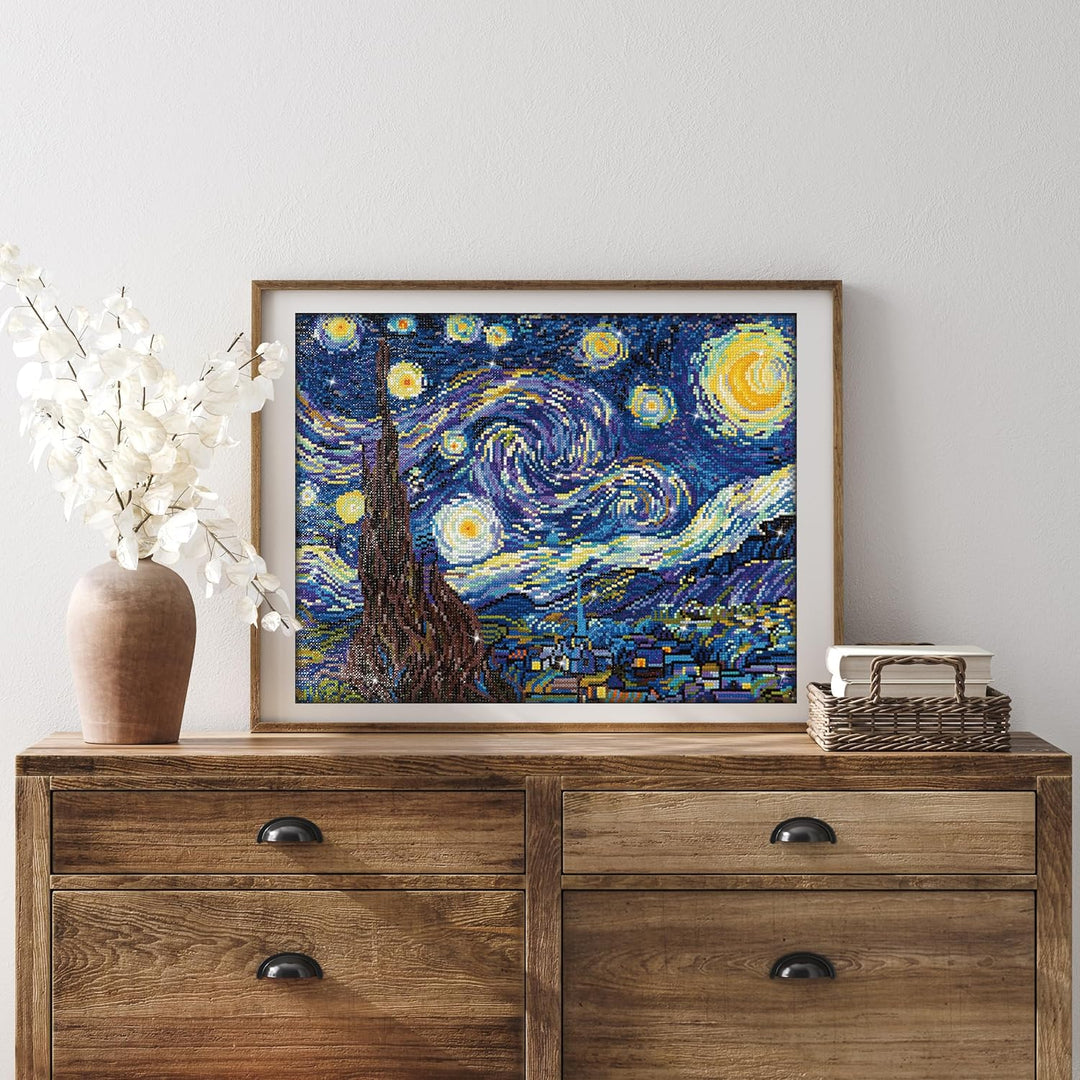 Diamond Dotz DD9-001 Sternenklare Nacht, ca. 50,8 x 40,6 cm gross, Diamond Painting, Malen mit Diama