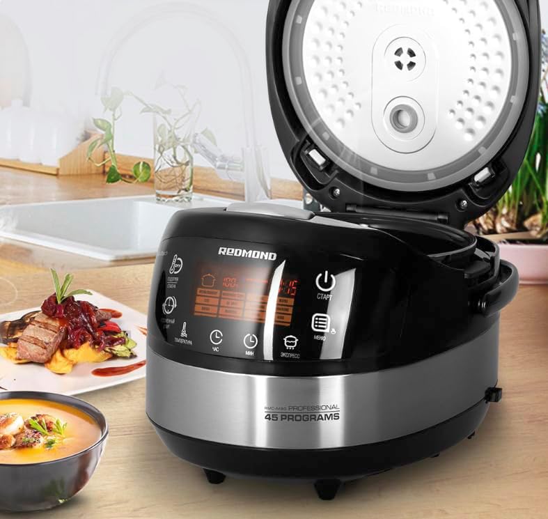 REDMOND RMC-90 RU | Multikocher mit russischem Menü | 5L Multicooker mit 45 Programmen, 3D-Heizsyste