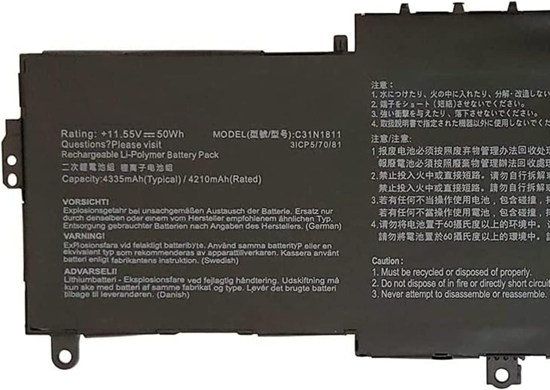 AKKEE C31N1811 Laptop Akku für ASUS ZenBook 14 UX433 UX433F UX433FA UX433FN BX433FN RX433FN U4300F U