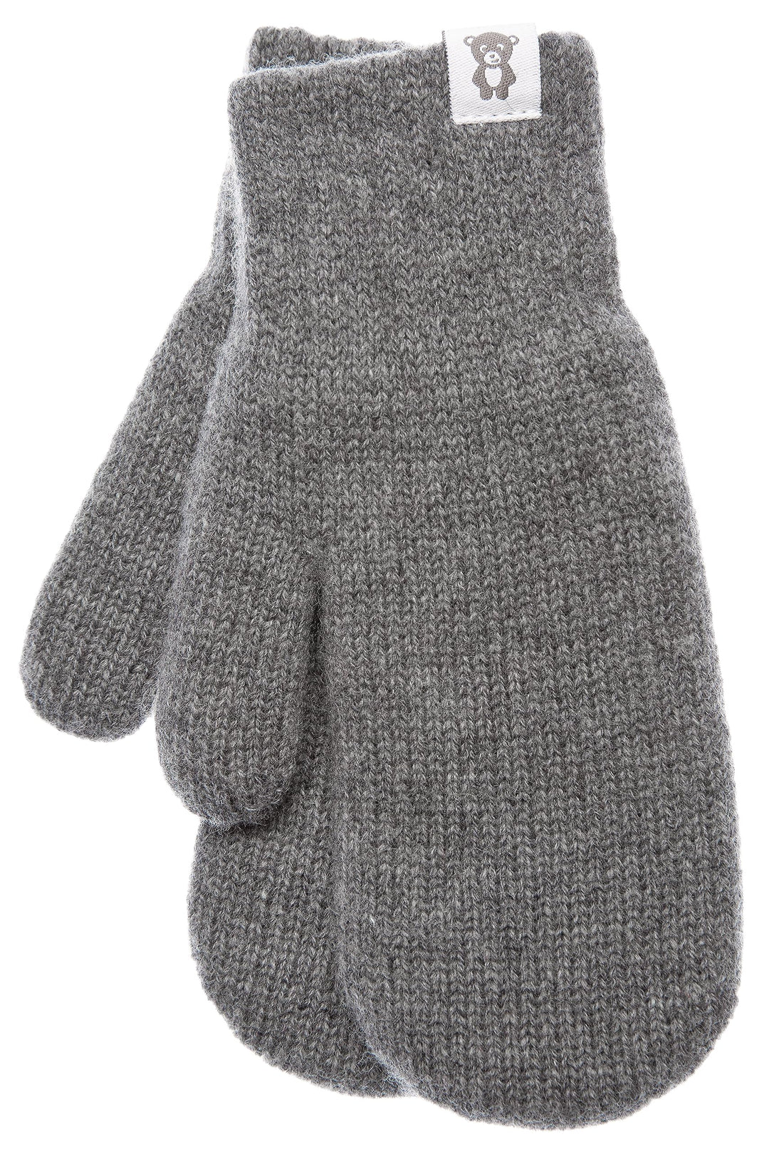 KNITAS Doppellagen Strickhandschuhe aus Wolle für Baby Kleinkind I Winter Warme Gestrickte Handschuh