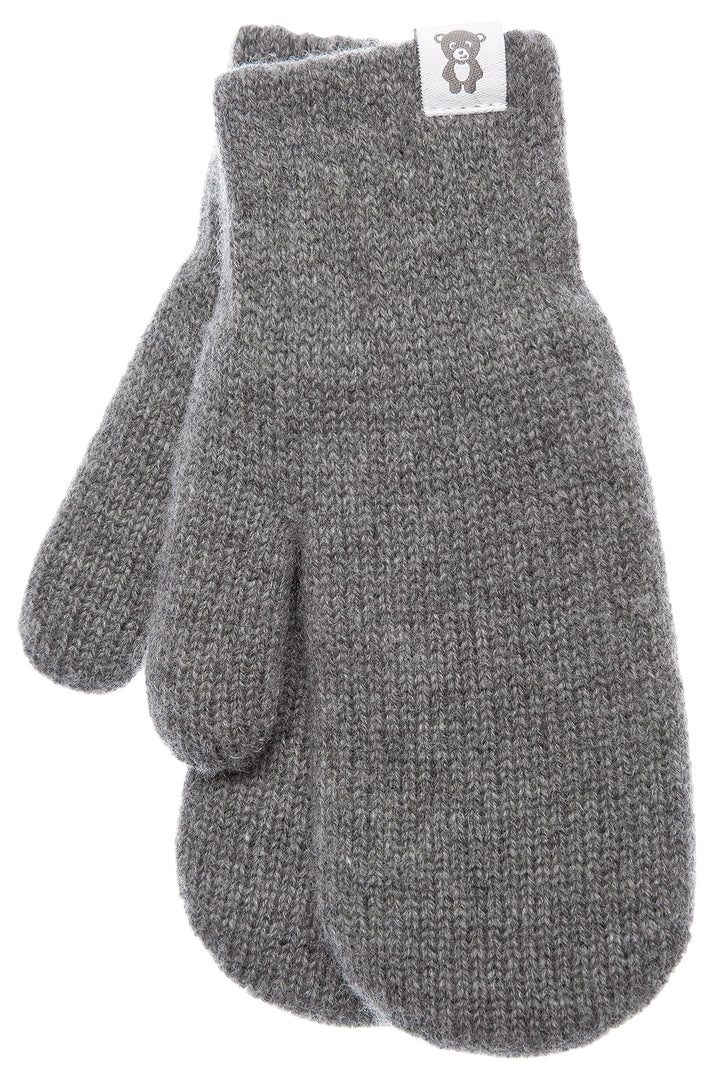 KNITAS Doppellagen Strickhandschuhe aus Wolle für Baby Kleinkind I Winter Warme Gestrickte Handschuh