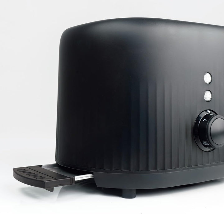 Jocca Toaster für 2 Scheiben, Doppelschlitz, 10 x 10 cm, 7 Bräunungsstufen, Aufwärmfunktion, Abbrech