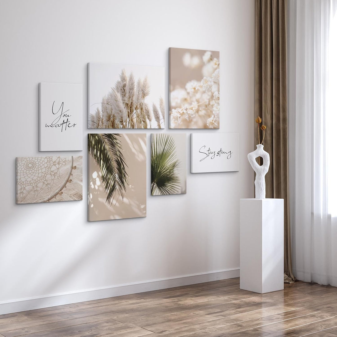 Muralo - Wandbilder Set - Leinwand Bilder Aufhängefertig - das Leinwandbilder Set - Bilder für Wohnz