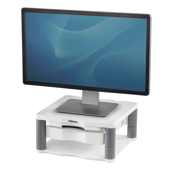 Fellowes Monitorständer Premium Plus, höhenverstellbar in 5 Stufen, ergonomisch, sehr stabil für Mon