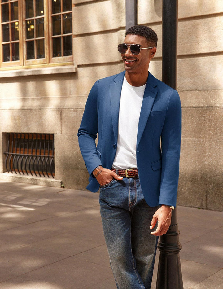 PJ PAUL JONES Herren Sakko Sportlich Freizeit Blazer Jackett 1 Knöpfe Modern Regular Fit Anzugjacke