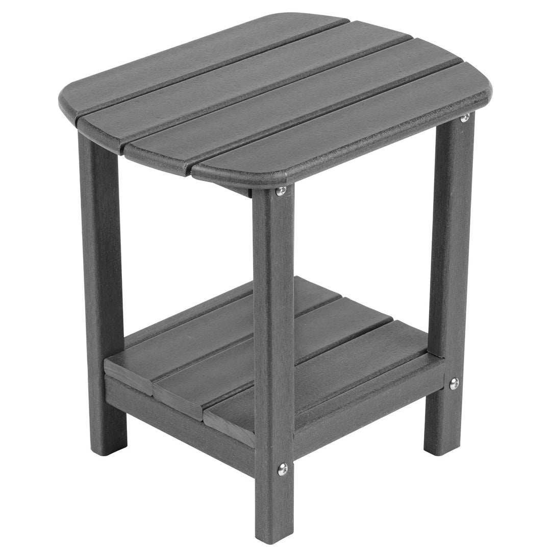 NALONE Adirondack Beistelltisch 16,5" Outdoor-Beistelltisch HDPE Kunststoff Doppelter Adirondack Kle
