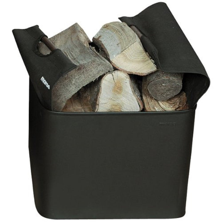 Morsø Holzkasten – Holzkorb für Kaminholz, Feuerholzkorb aus Stahl, Morsoe Kaminkorb inkl. herausneh