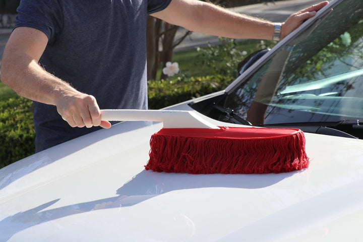 The Original California Car Duster Staubwedel mit Kunststoffgriff, Rot