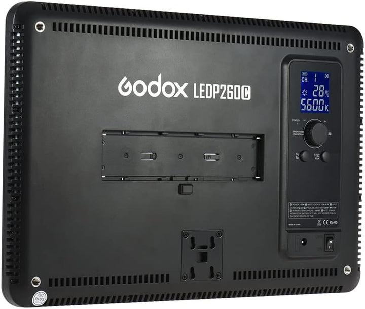 Godox LEDP260C Ultradünne 30-W-dimmbare LED-Videolicht-Kontrollleuchte 3200K-5600K Zweifarbige Tempe