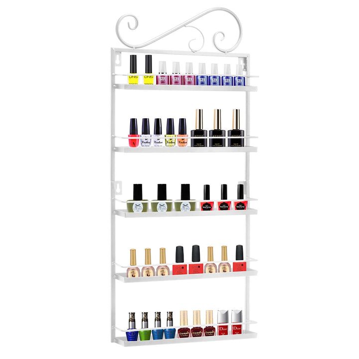 5-Tier Nagellack Regal Metall Kosmetik Aufbewahrung Nagellackregal Wandregal für Tonie Ätherisches Ö