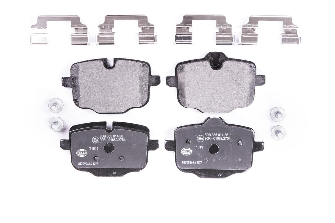 HELLA PAGID 8DB 355 014-361 Bremsbelagsatz - T1819 - Dicke/Stärke: 18mm - Bremssystem: TRW - für Ver