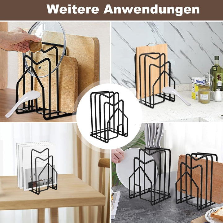 LIMITADA Schneidebrett Rack Schneidebrettständer Schwarz Schneidebrett Halter Ständer Schneidebrett