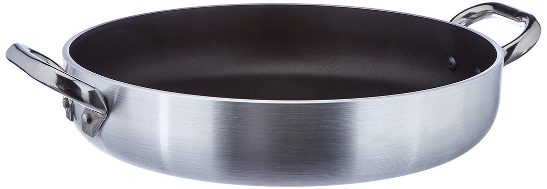 Pentole Agnelli ALSA2110S32 Platinum Pfanne mit Aluminium-Boden, Stärke 5 mm, mit 2 Griffen aus Edel