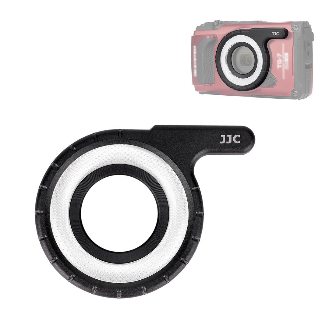 JJC Makro LED Lichtleitring für Olympus Tough TG-7 TG-6 TG-5 TG-4 TG-3 TG-2 TG-1 TG7 TG6 TG5 Kameras