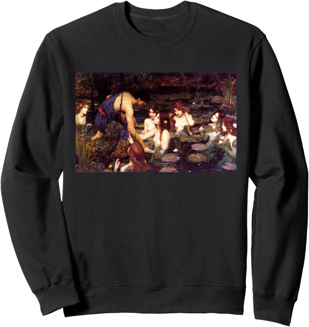 Hylas und die Nymphen Gemälde von John William Waterhouse Sweatshirt