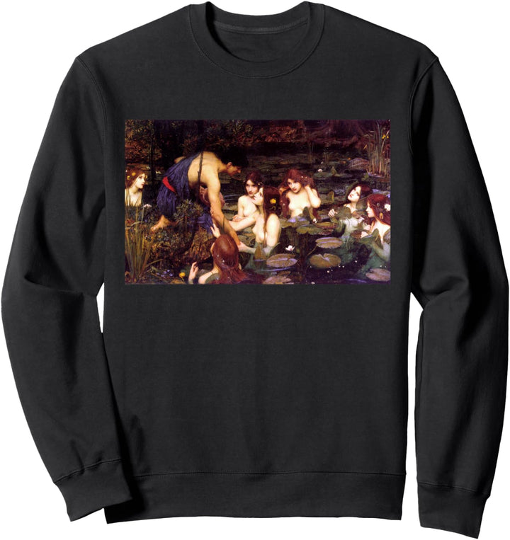 Hylas und die Nymphen Gemälde von John William Waterhouse Sweatshirt