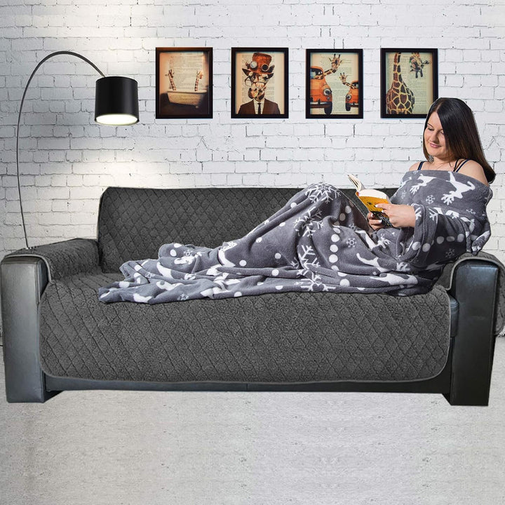 HOMELEVEL Kuscheldecke mit Ärmeln Ärmeldecke 200cm x 150cm Grau Norweger Design Norweger 1 - Grau, N