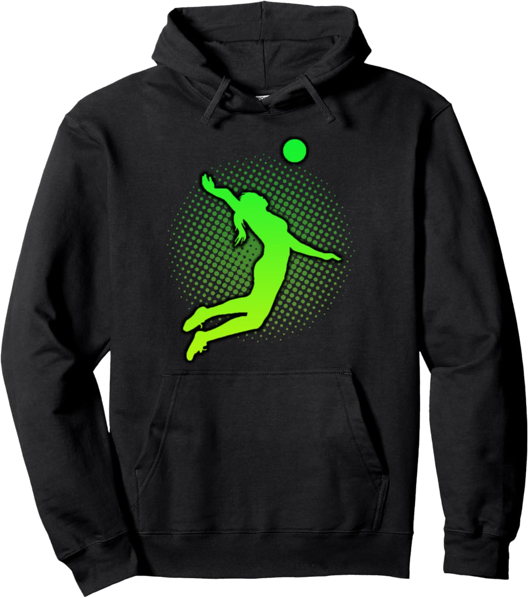 Volleyball-Geschenk Mädchen & Frauen Laufender Aufschlag Pullover Hoodie