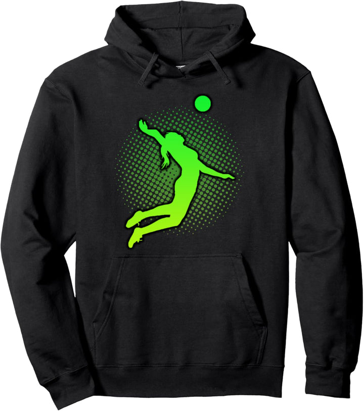 Volleyball-Geschenk Mädchen & Frauen Laufender Aufschlag Pullover Hoodie
