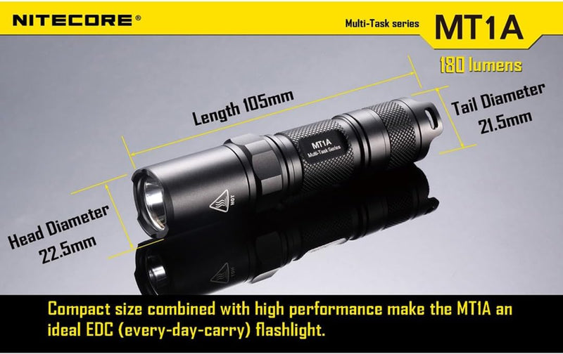 NiteCore Taschenlampe LED - Multitask Serie, NC-MT1A 180 Lumen