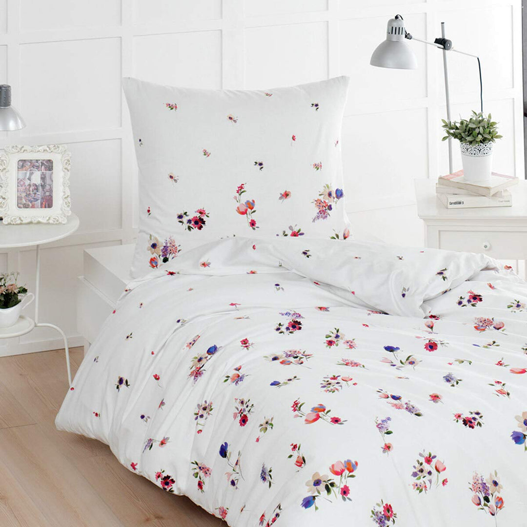 Traumschlaf Mako-Satin Bettwäsche Claude 1 Bettbezug 135 x 200 cm + 1 Kissenbezug 80 x 80 cm, 1 Bett