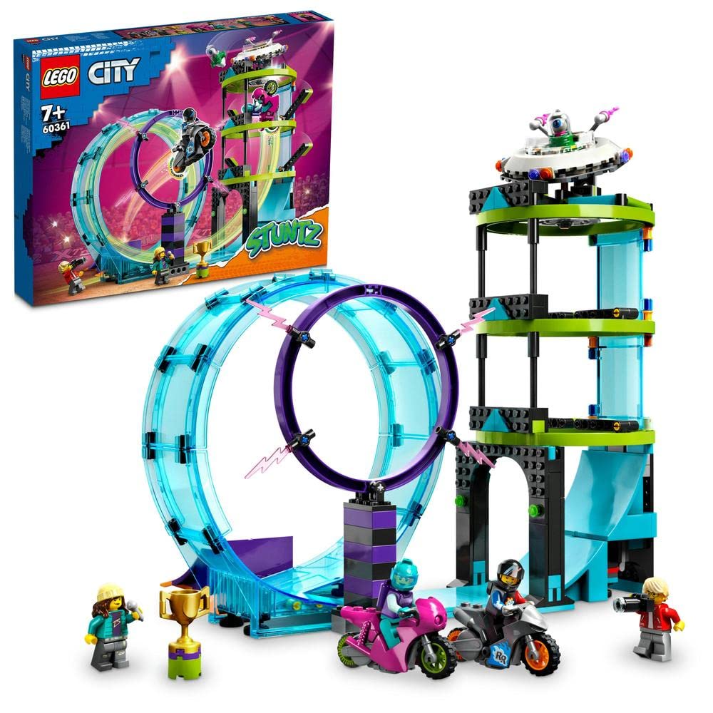 LEGO 60361 City Stuntz Ultimative Stuntfahrer-Challenge, 3in1 Stunts für 1 oder 2 Spieler Action, mi