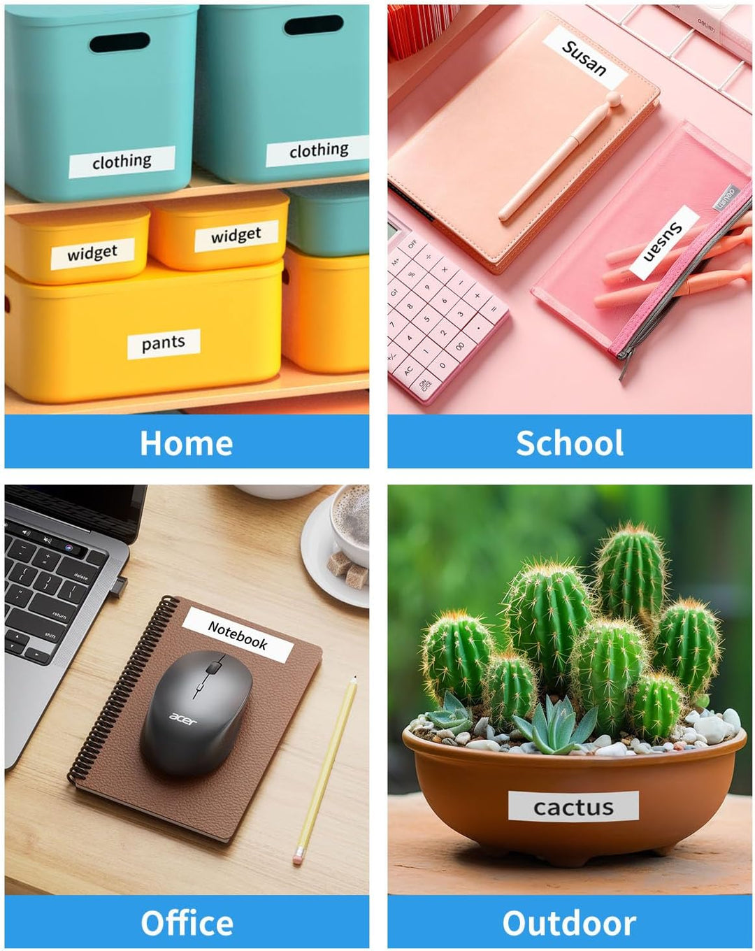 Upwinning Tz 241 D410 Bänder 18mm Kompatible mit Brother P-Touch Bänder 18 mm x 8 m, TZe-241 Tze241