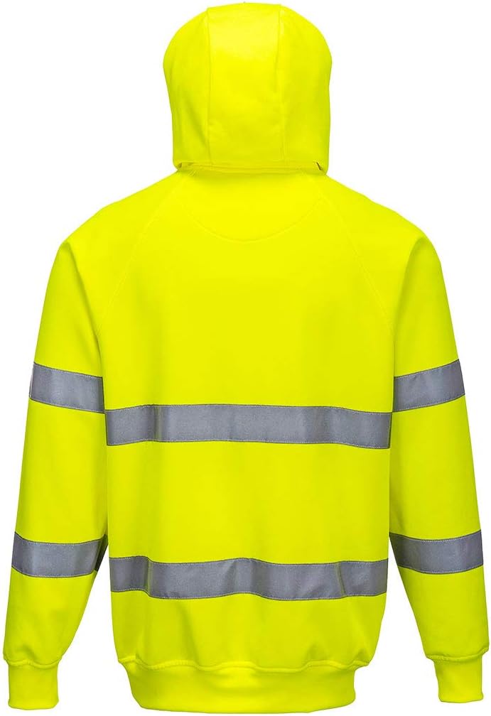 Portwest Warnschutz-Kapuzen-Sweat-Shirt, Grösse: XXXL, Farbe: Gelb, B304YERXXXL 3XL Gelb, 3XL Gelb